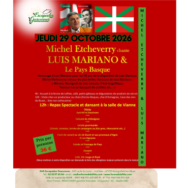 Michel Etcheverry chante Luis Mariano et Le Pays Basque 